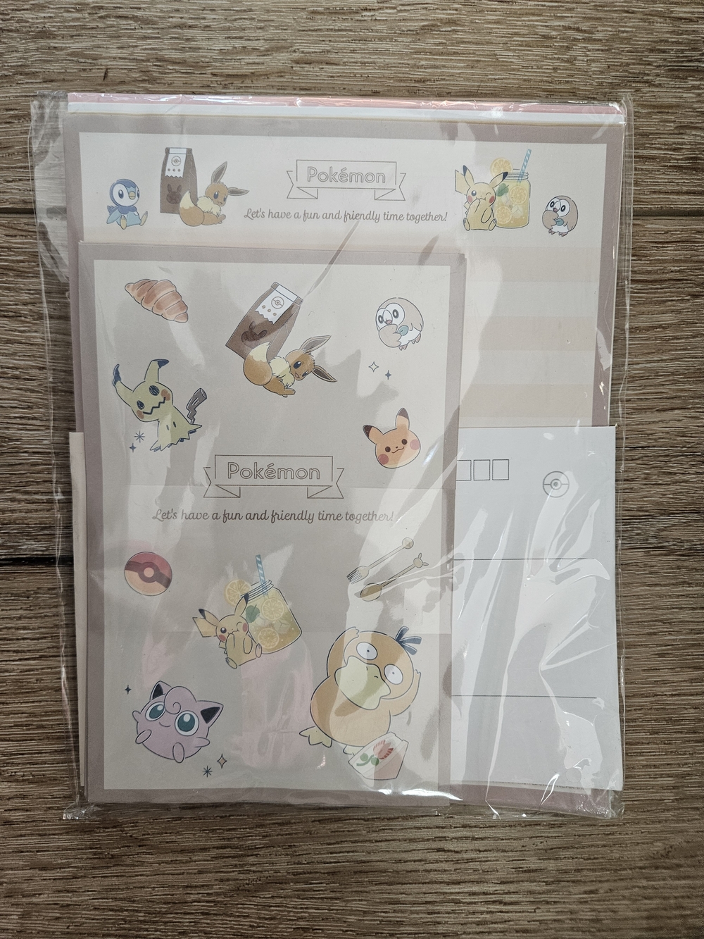 Pokémon Enjoy Tea Time Japanese Letter Set – 42 Pieces – New
